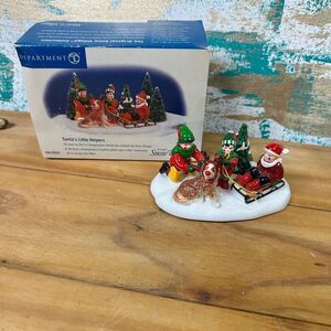 Dept. 56 Santa’s Little Helpers Children dog figurine #55025 Snow Village